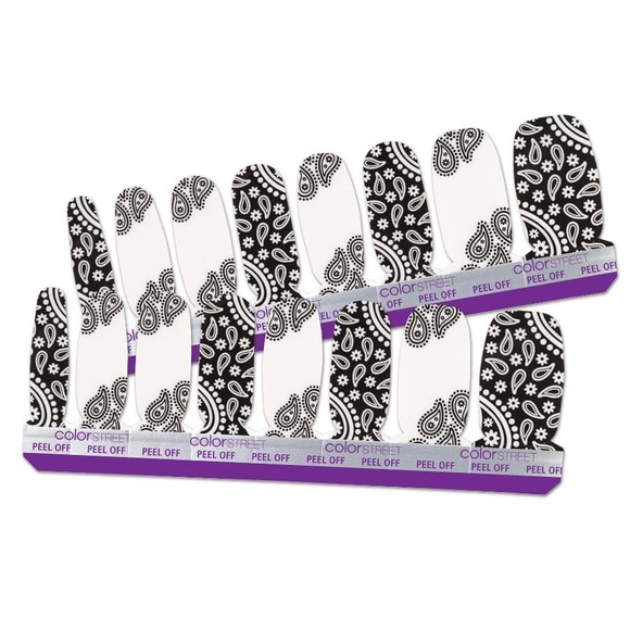 5/$50 Clear Nail Art Bandana Republic Nail Strips - Picture 5 of 15